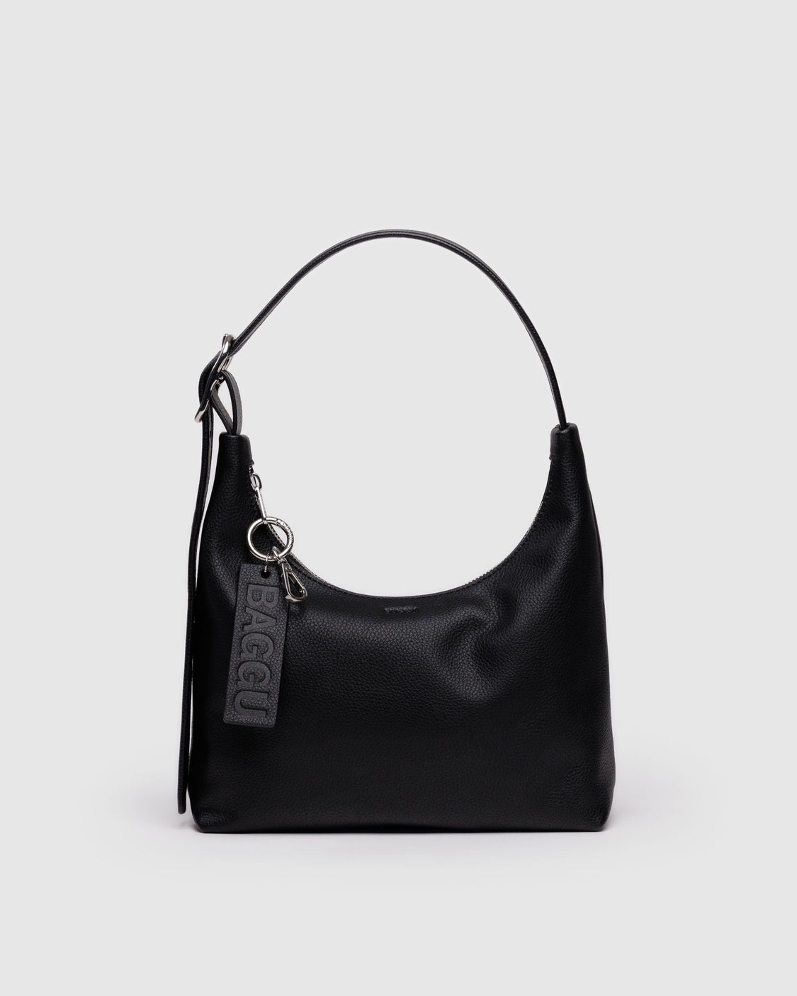 Mini Recycled Leather Shoulder Bag - Black - Simple Choice