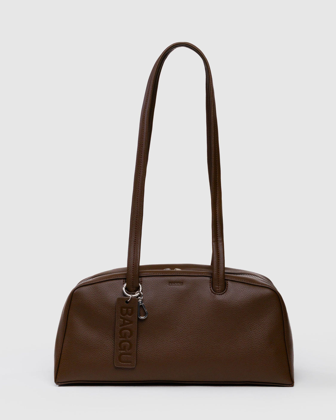 Recycled Leather Bowler Bag - Brown - Lite Utility Style
