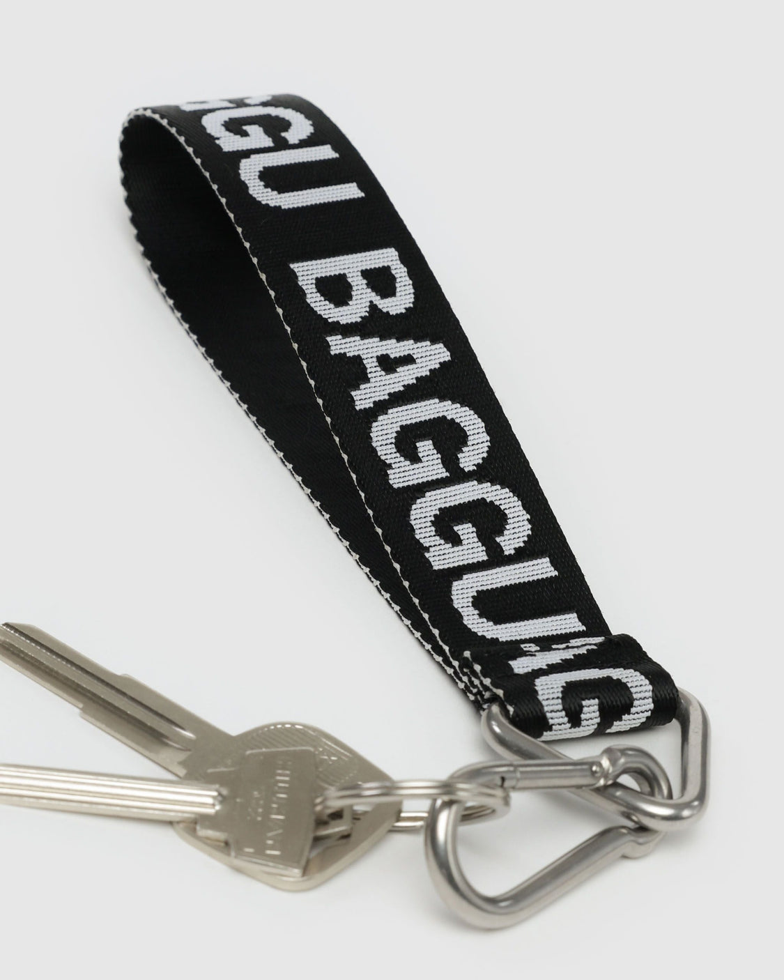 Logo Keychain - Black and White - Classic Charm Accent