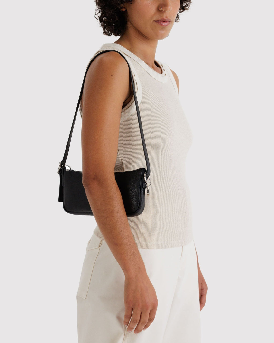 Recycled Leather Pochette - Black - Modern Utility Pick