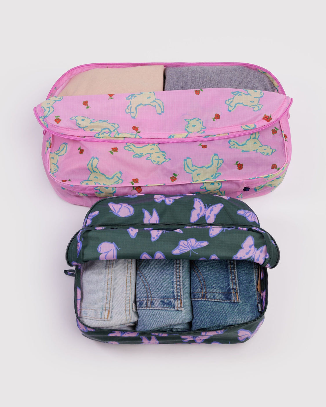 Large Packing Cube Set - Spring Animals - Bright Travel Trio