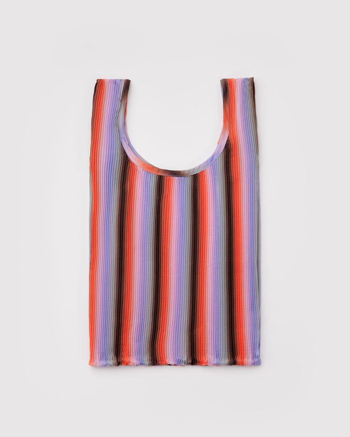 Pleated Baggu - Gradient Stripe Poppy & Lilac - Weekend Market Carry