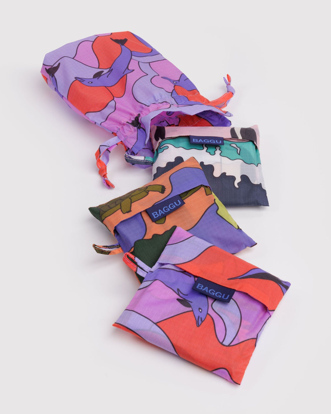 Standard Baggu Set of 3 - Vacation Animals - Daily Weekend Carry