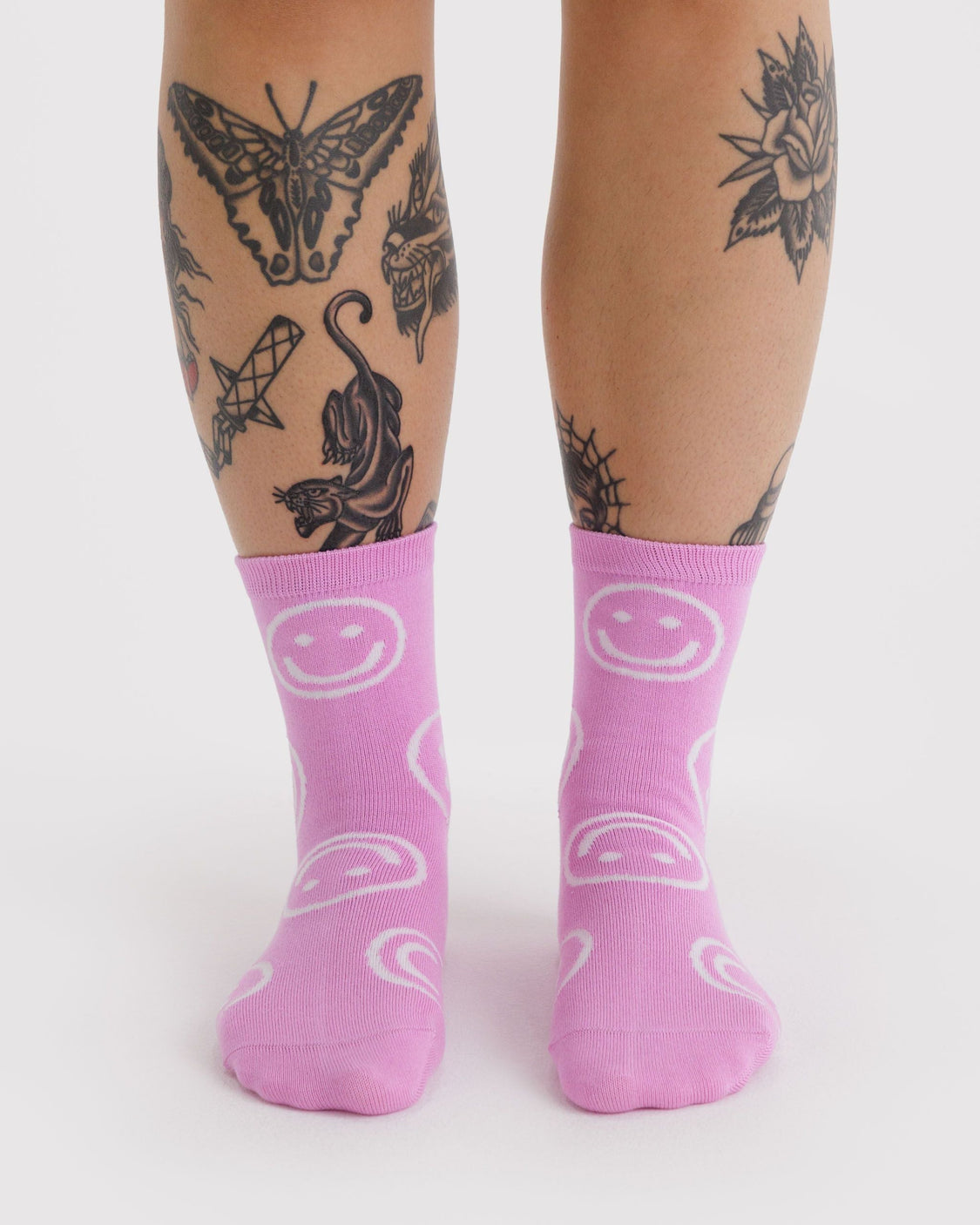 Crew Sock - Pink Happy - Bright Home Touch